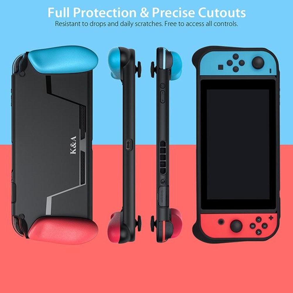 Ergonomic Nintendo Switch Protective Case With Grip Handle And Game Card Slot 2