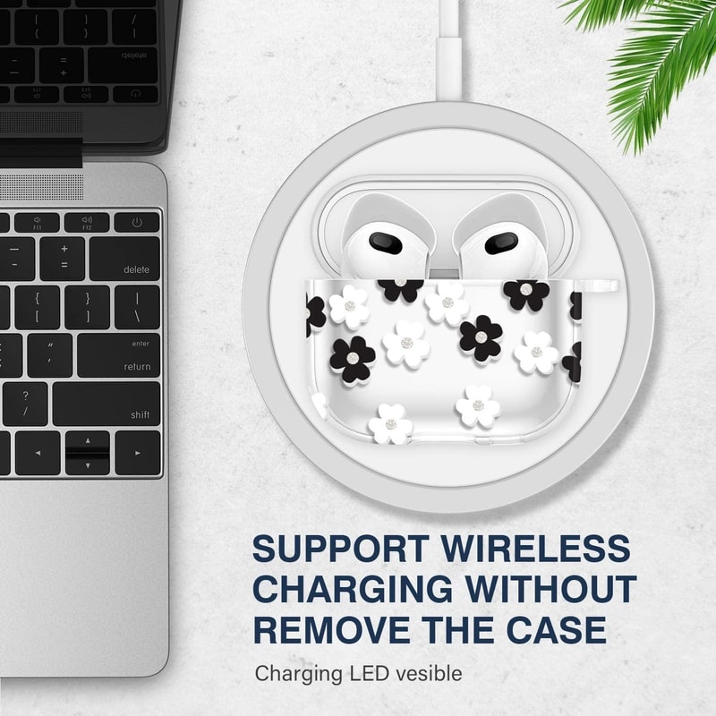 Glitter Floral AirPods Case Protective Cover 2