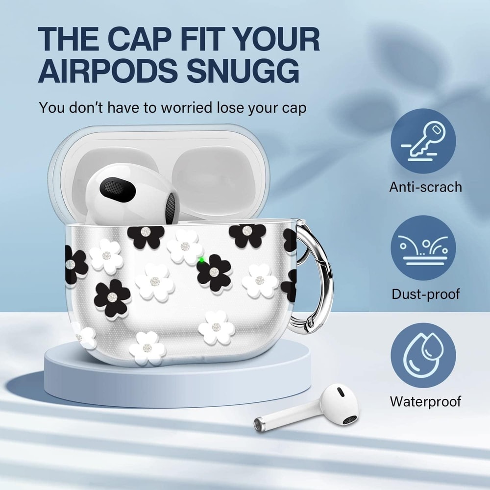 Glitter Floral AirPods Case Protective Cover 5