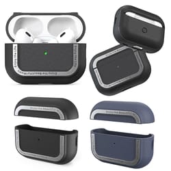airpods pro case with dual lanyard tpu aluminum protective cover