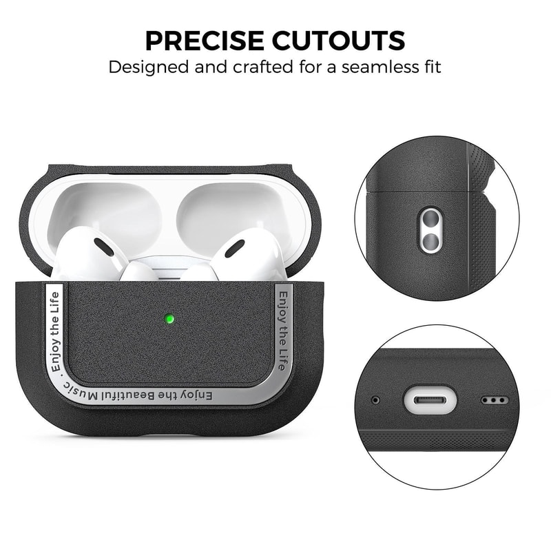 AirPods Pro Case With Dual Lanyard TPU Aluminum Protective Cover 1