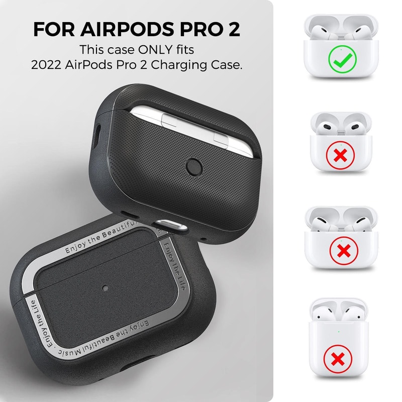 AirPods Pro Case With Dual Lanyard TPU Aluminum Protective Cover 2