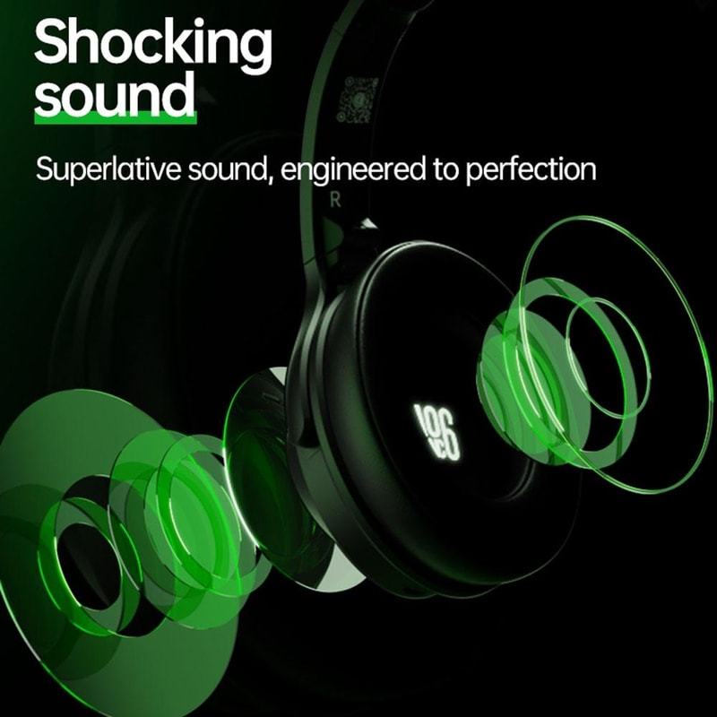 Wireless Bluetooth Headphones With ANC Noise Cancellation 40mm Stereo Drivers 5