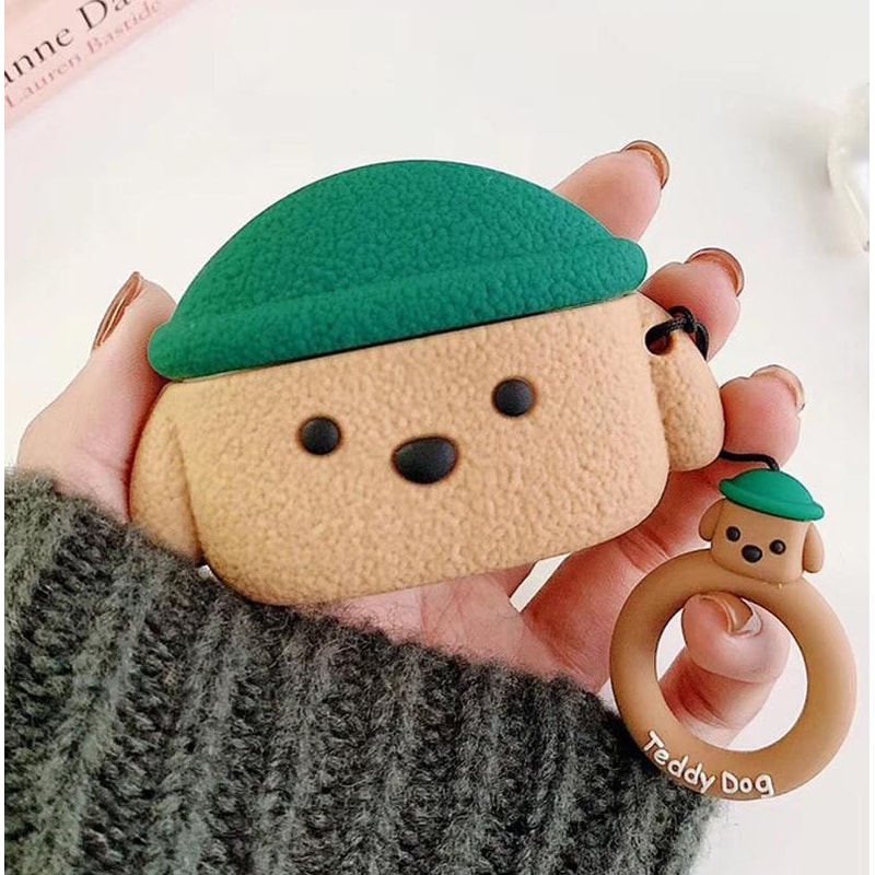 Teddy Dog AirPods Pro Case Cute Protective Cover For Apple AirPods Pro Off White 5
