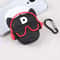 Devil Cartoon AirPods Case Black Silicone Protective Cover With Clip 0