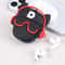 Devil Cartoon AirPods Case Black Silicone Protective Cover With Clip 1