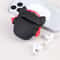 Devil Cartoon AirPods Case Black Silicone Protective Cover With Clip 3