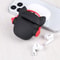 Devil Cartoon AirPods Case Black Silicone Protective Cover With Clip 3