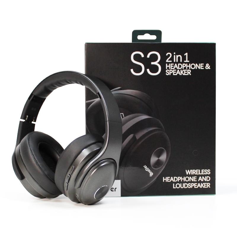 OneDer S3 2 In 1 Bluetooth Headphone Speaker Noise Cancelling Over Ear Wireless Headphones 0