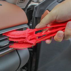 multifunctional car air vent cleaning brush microfiber duster for auto ac, blinds & tight spaces