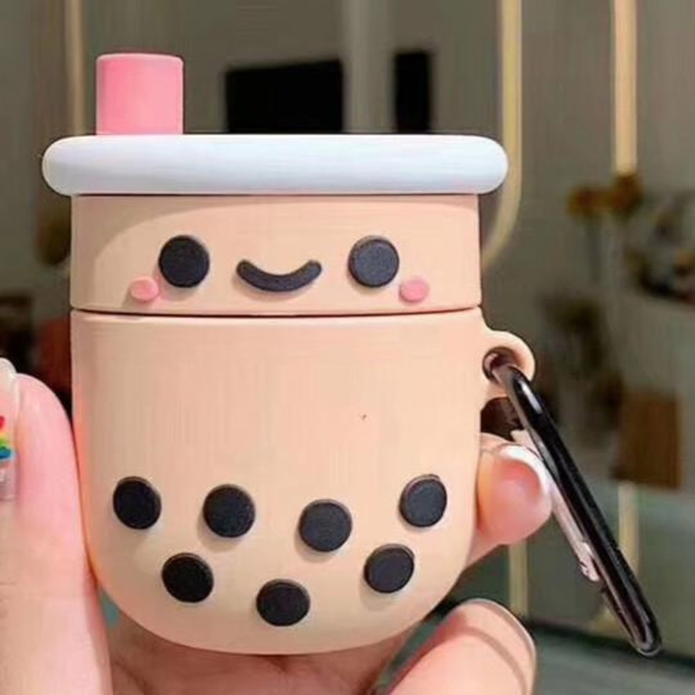 Bubble Tea AirPods Case Cute Silicone Protective Cover