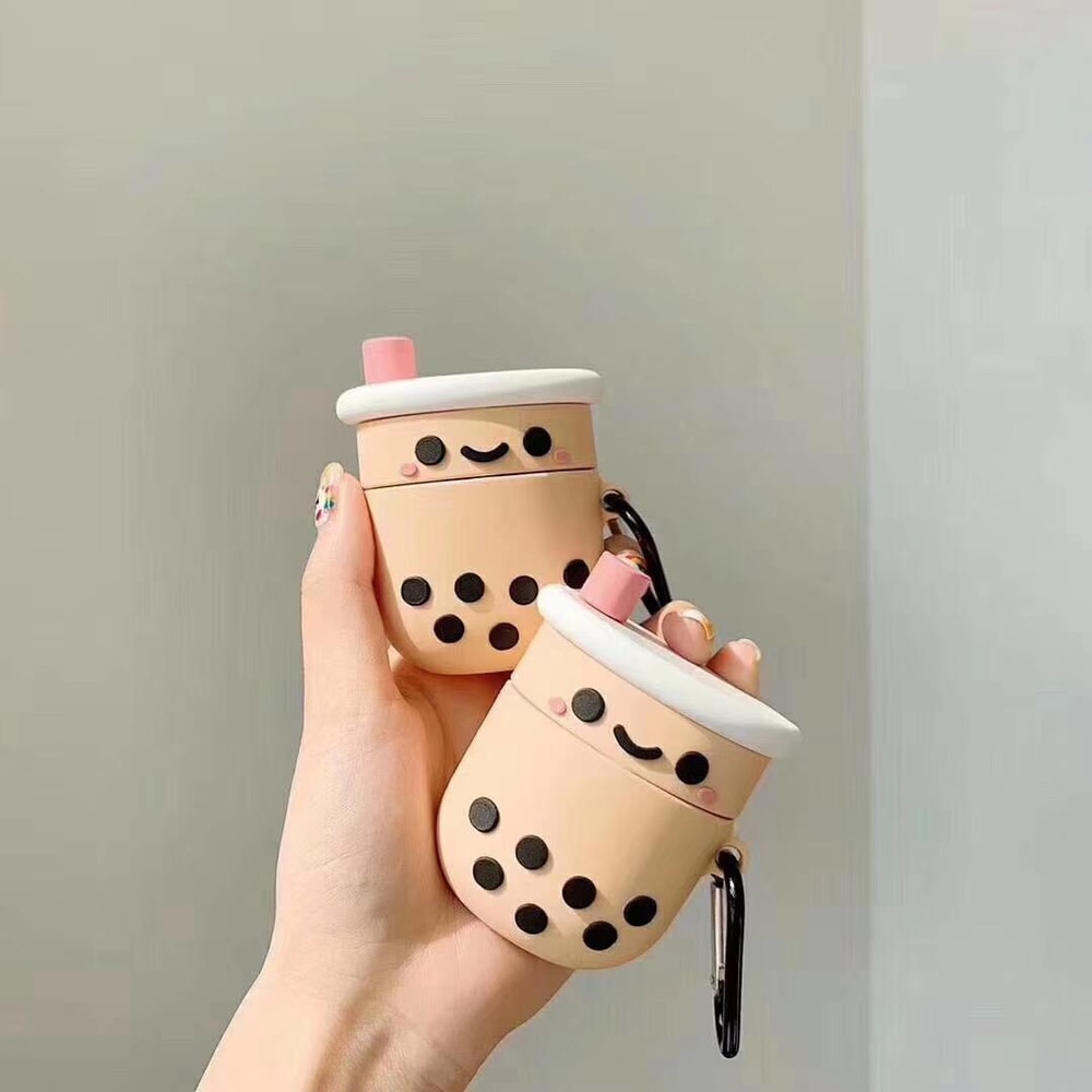 Bubble Tea AirPods Case Cute Silicone Protective Cover