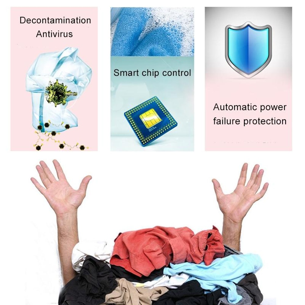 Portable Ultrasonic Washing Machine Mini Cleaner For Clothes Jewelry Produce 7