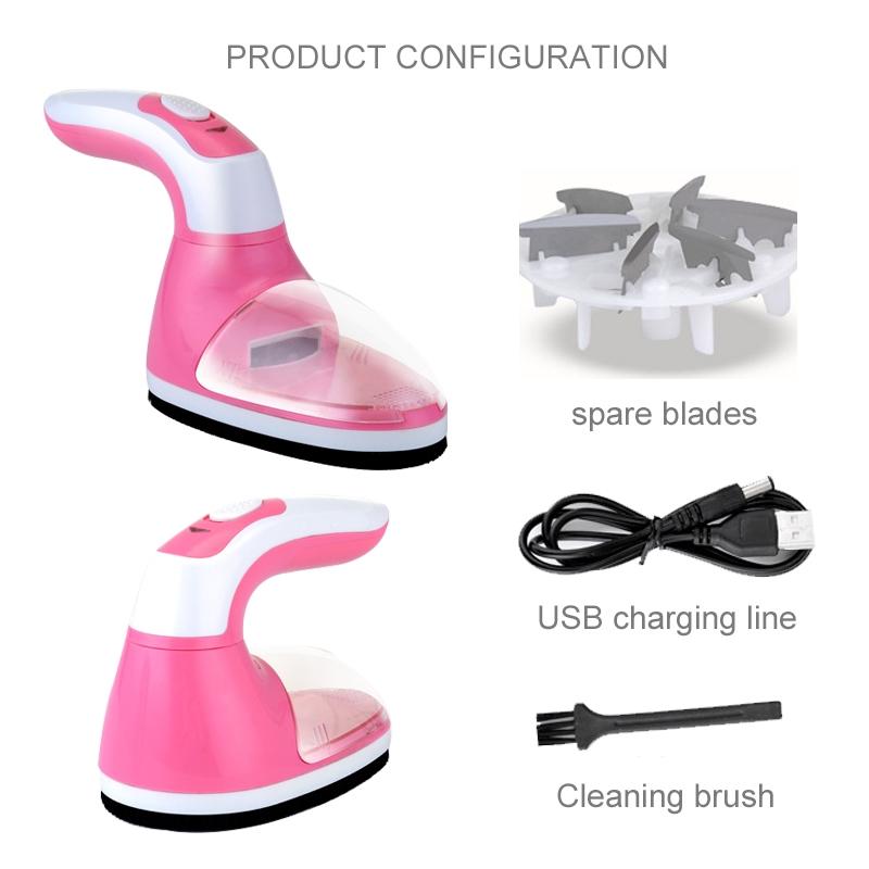 USB Rechargeable Lint Remover With Rotating Handle Portable Fabric Shaver For Clothes Upholstery 4