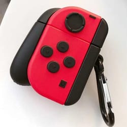 game controller airpods protective case red