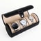 Luxury Travel Watch Case For 3 Watches Portable Watch Storage Organizer With Protective PU Leather 5