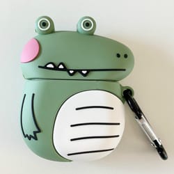 cute dinosaur airpods case soft silicone protective cover