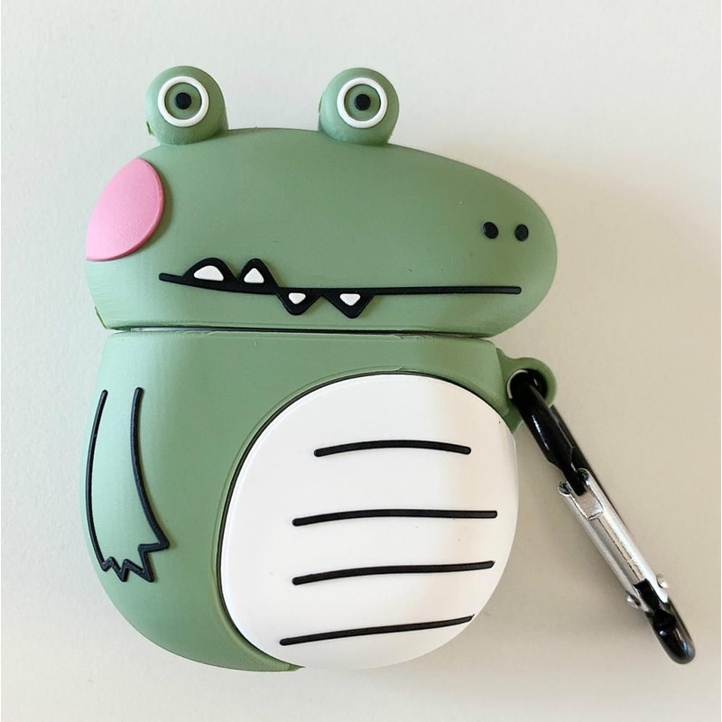 Cute Dinosaur AirPods Case Soft Silicone Protective Cover 0