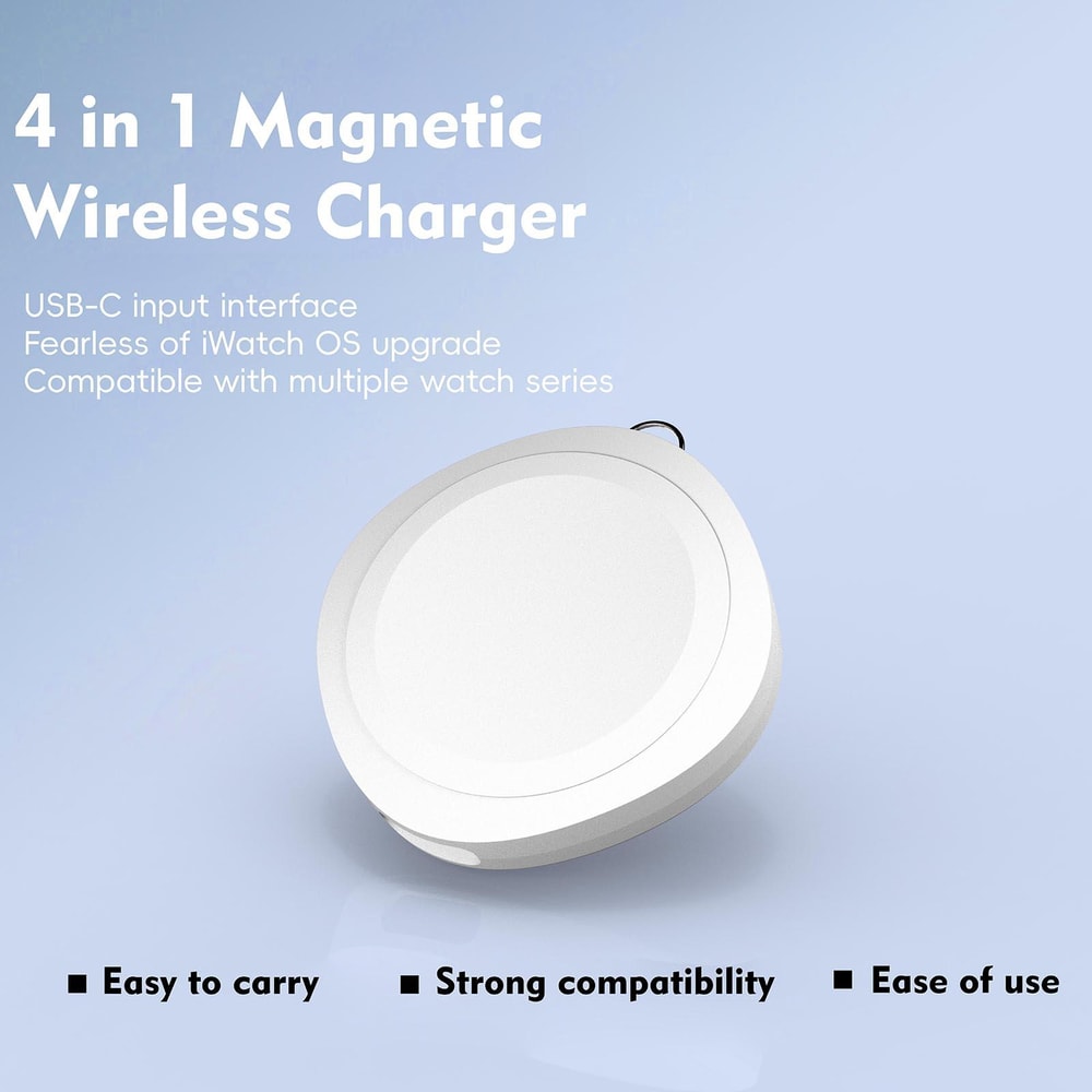 Portable Smartwatch Charger Magnetic Wireless Travel Dock 4