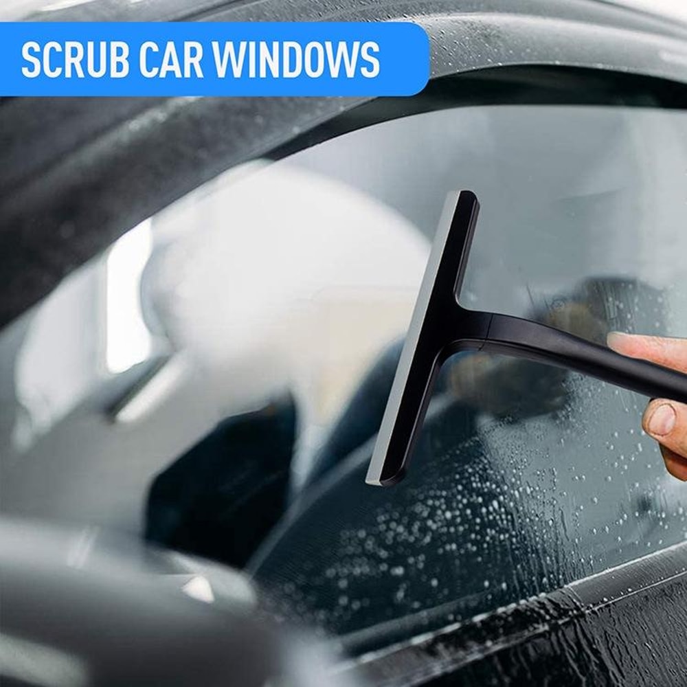 ErgoGrip Glass Scraper & Shower Squeegee for Bathroom, Windows & Car Cleaning