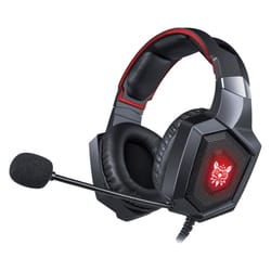 gaming headset with mic & led lights gaming headset, surround sound headphones, pc gaming headphones