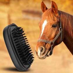 dual-action pet grooming comb brush for dogs, cats & horses hair removal tool