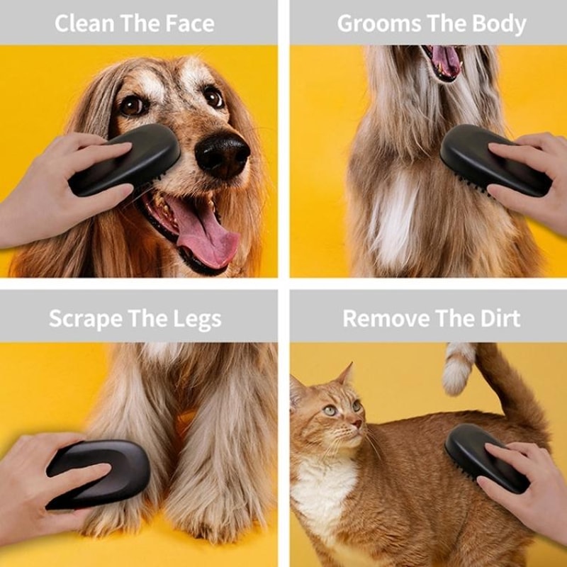 Dual-Action Pet Grooming Comb Brush for Dogs, Cats & Horses Hair Removal Tool