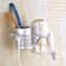 Wall Mount Hair Dryer Holder Organizer Rack With Spiral Bracket For Bathroom Storage 0