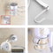Wall Mount Hair Dryer Holder Organizer Rack With Spiral Bracket For Bathroom Storage 2