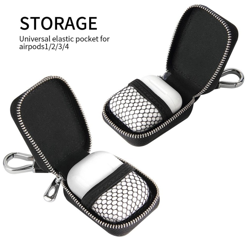 Vintage Leather AirPods Case Coffee Color With Hook Protective Cover For AirPods Pro 4