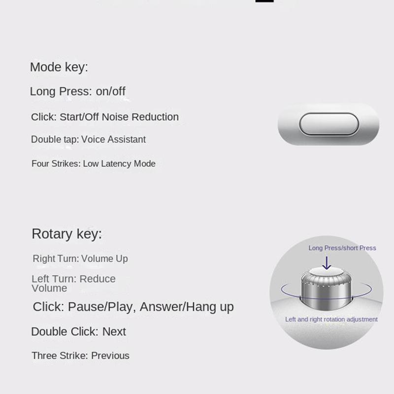 Wireless ANC Headphones Bluetooth 54 Over Ear Noise Cancelling Headset 8