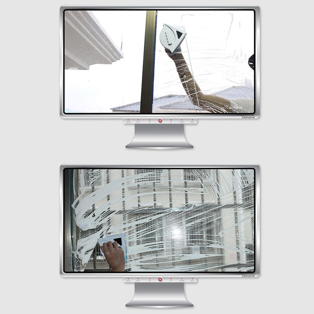 Magnetic DoubleSided Window Cleaner Brush For StreakFree Glass Cleaning 4