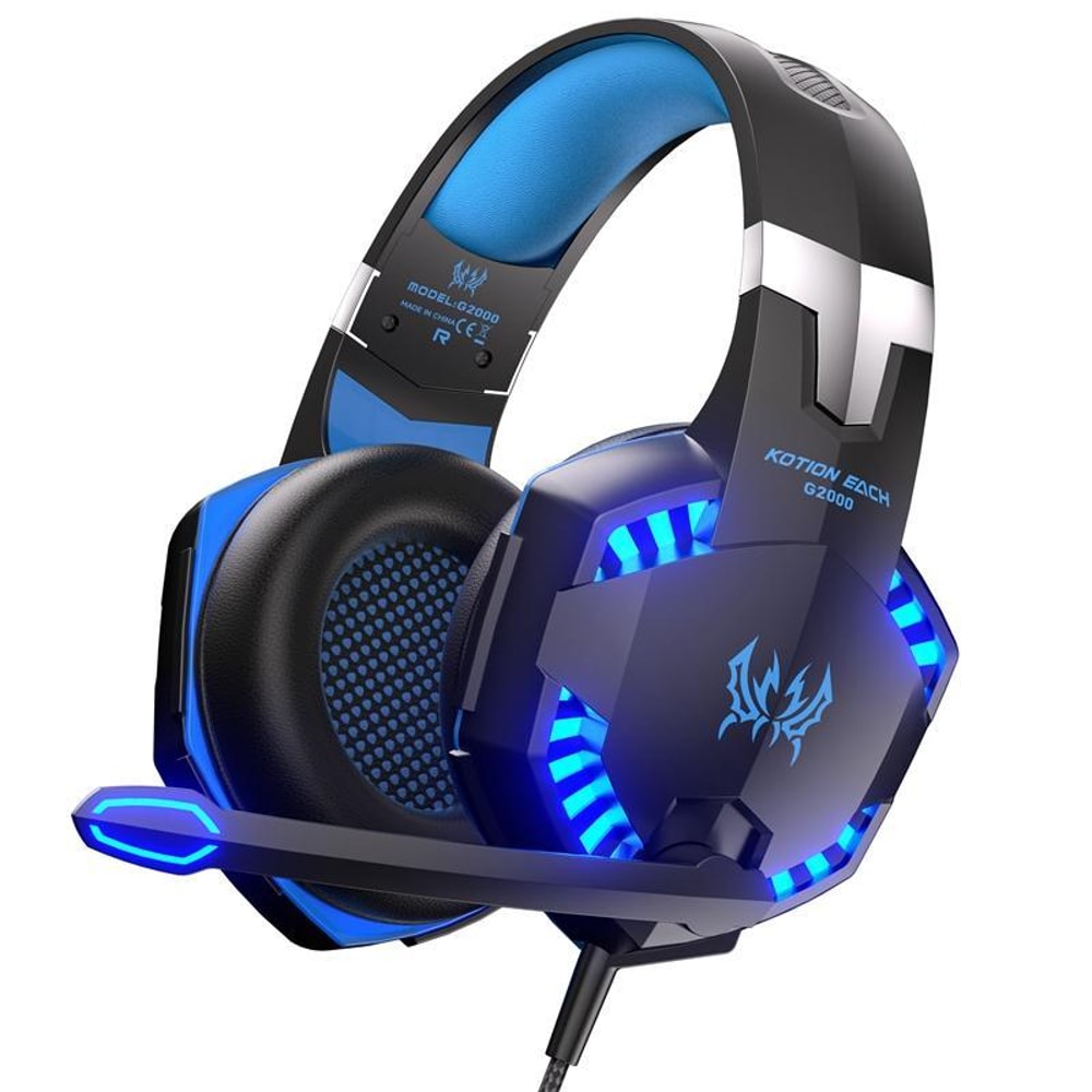 Wired Gaming Headset With Mic And LED Lights For PC And Console 0