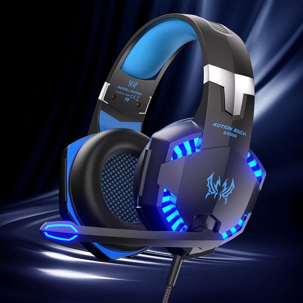 Wired Gaming Headset With Mic And LED Lights For PC And Console 9