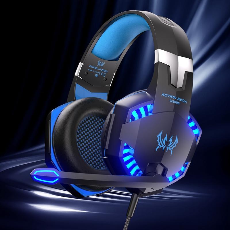Wired Gaming Headset With Mic And LED Lights For PC And Console 9