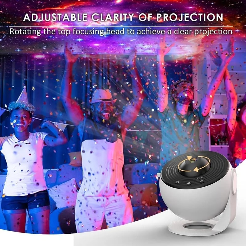 Galaxy Star Projector Night Light With 12 Films Rotating LED Lamp For Kids Room Decor 6