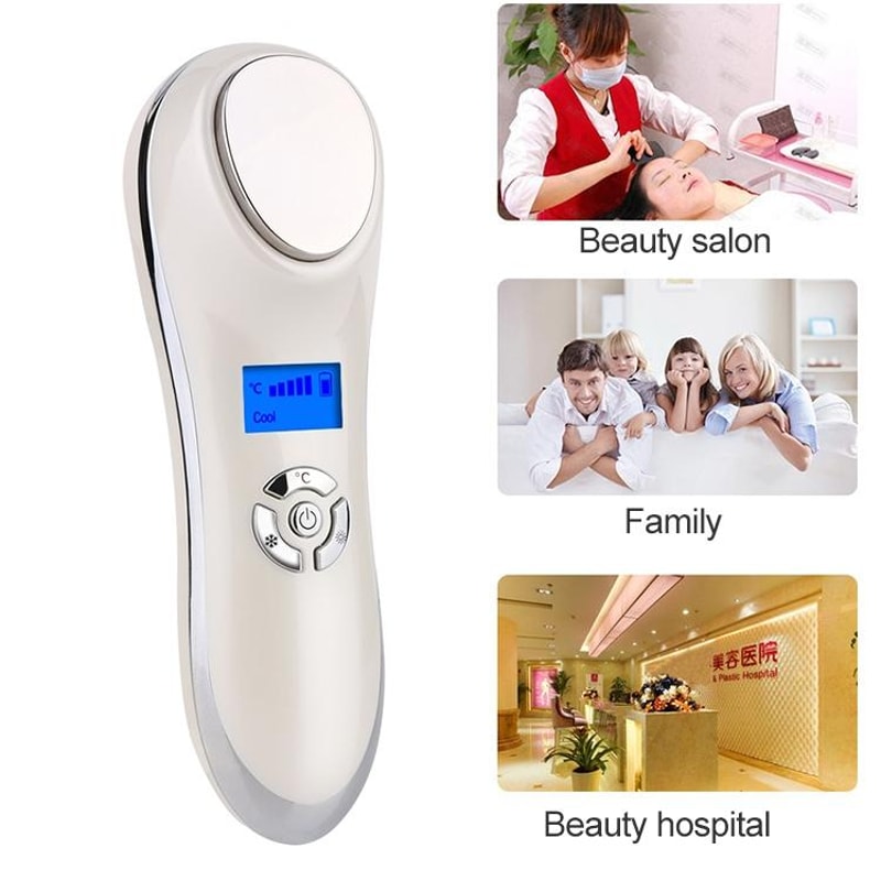 Ultrasonic Hot Cold Facial Massager For Skin Lifting And Pore Tightening 7