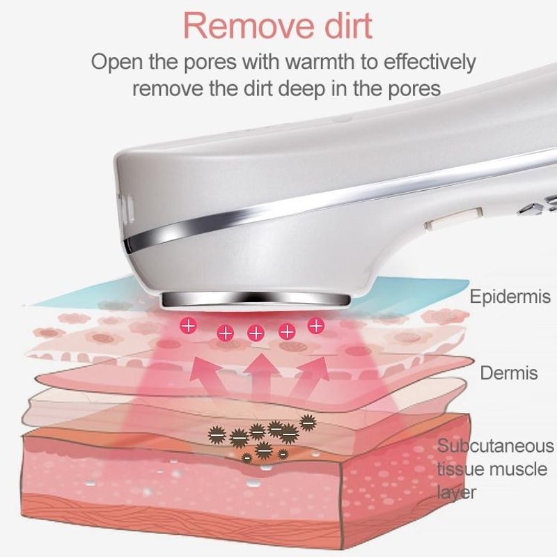 Ultrasonic Hot Cold Facial Massager For Skin Lifting And Pore Tightening 3