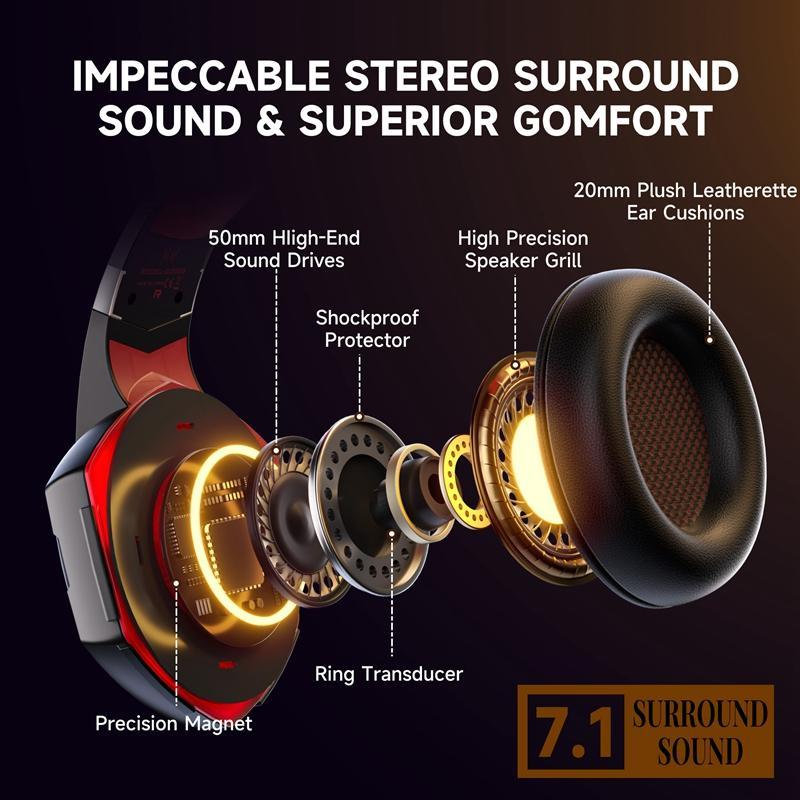 EACH Wired Gaming Headset With Mic And LED 2