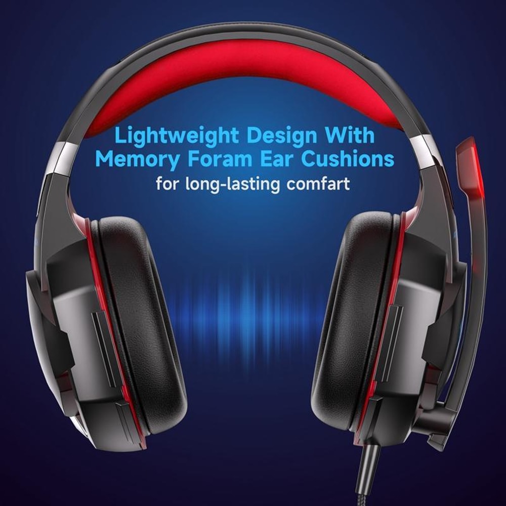 EACH Wired Gaming Headset With Mic And LED 5