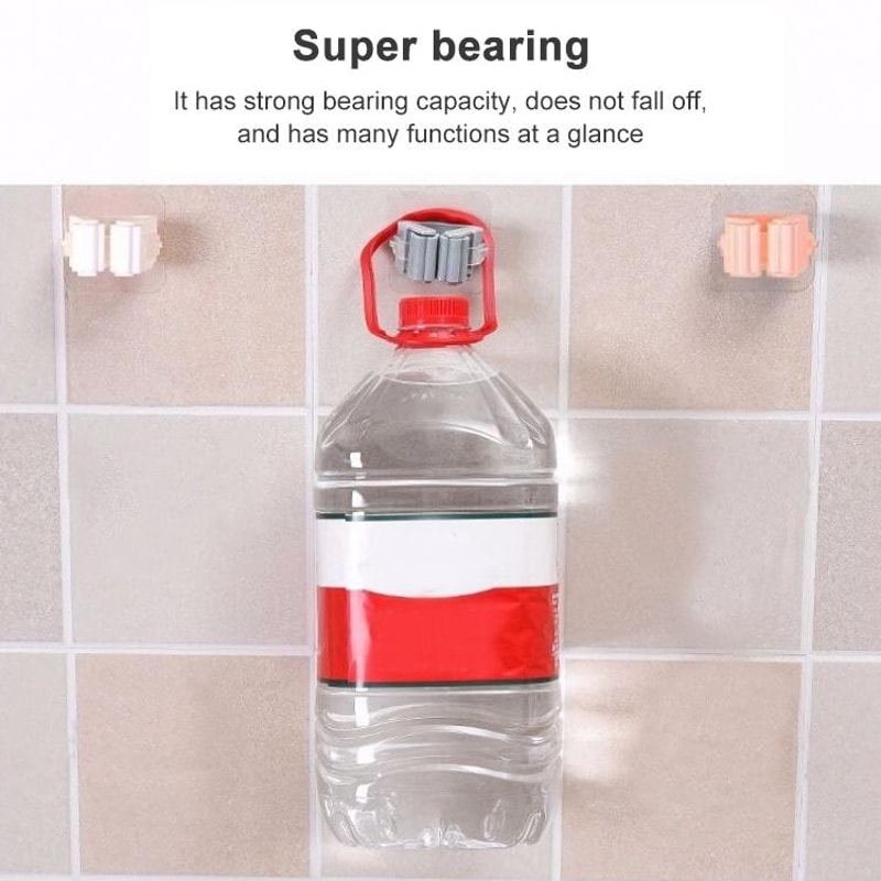 Wall Mounted Mop Holder Organizer With Strong Adhesive Broom Holder Rack For Kitchen Bathroom Stor 4