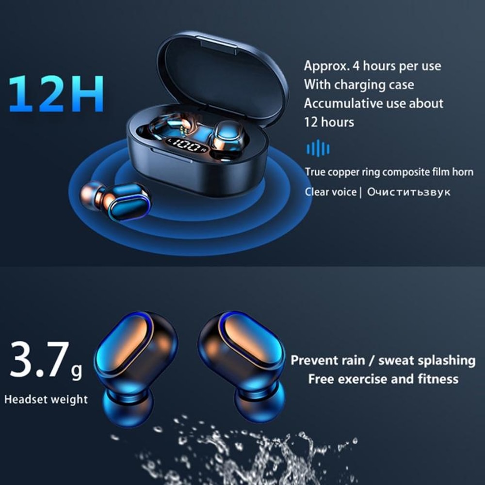 Wireless Sports Earbuds Waterproof Bluetooth 50 TWS In Ear Headphones 8