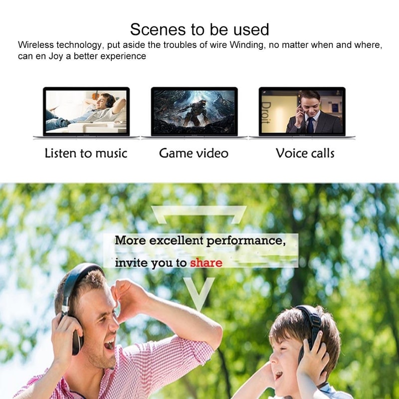 Wireless TV Headphones With FM Radio And Wired Mode 5