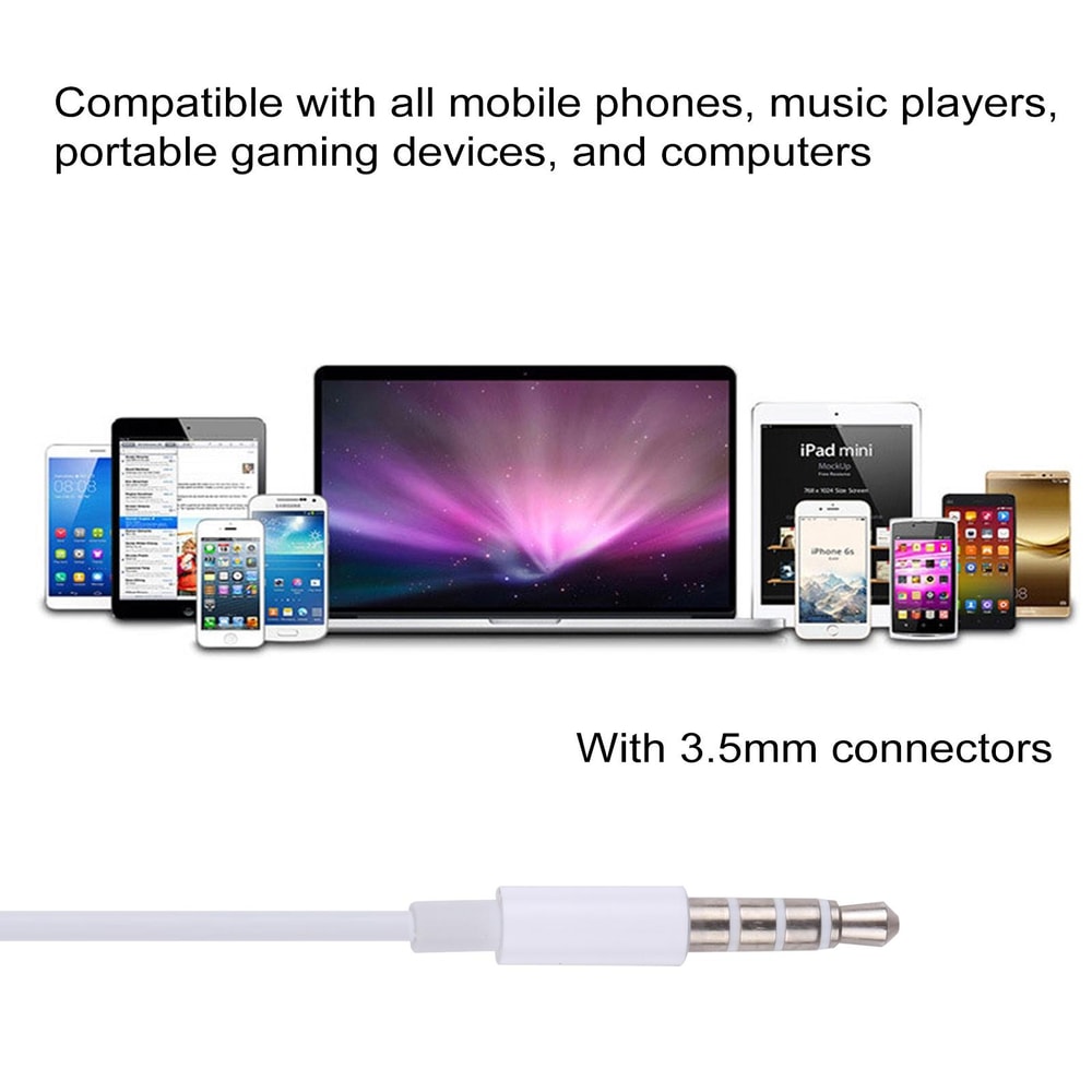 Wired EarPods Headphones With Mic And Remote Control For Clear Calls Rich Sound 8