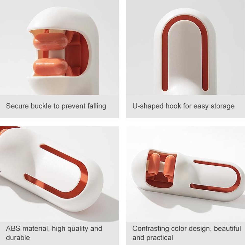 Wall Mounted Mop Holder With Anti Slip Grip Bathroom Broom Holder Rack Organizer 2