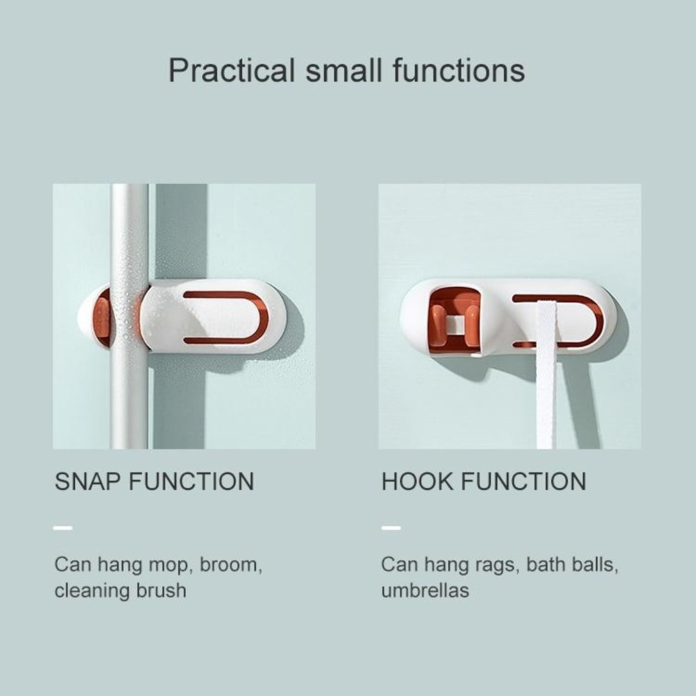 Wall Mounted Mop Holder With Anti Slip Grip Bathroom Broom Holder Rack Organizer 3