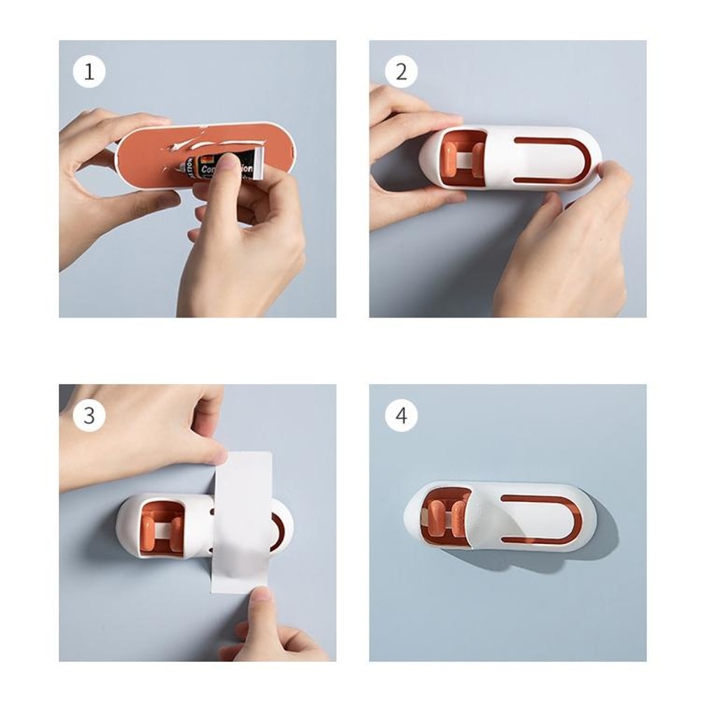 Wall Mounted Mop Holder With Anti Slip Grip Bathroom Broom Holder Rack Organizer 6