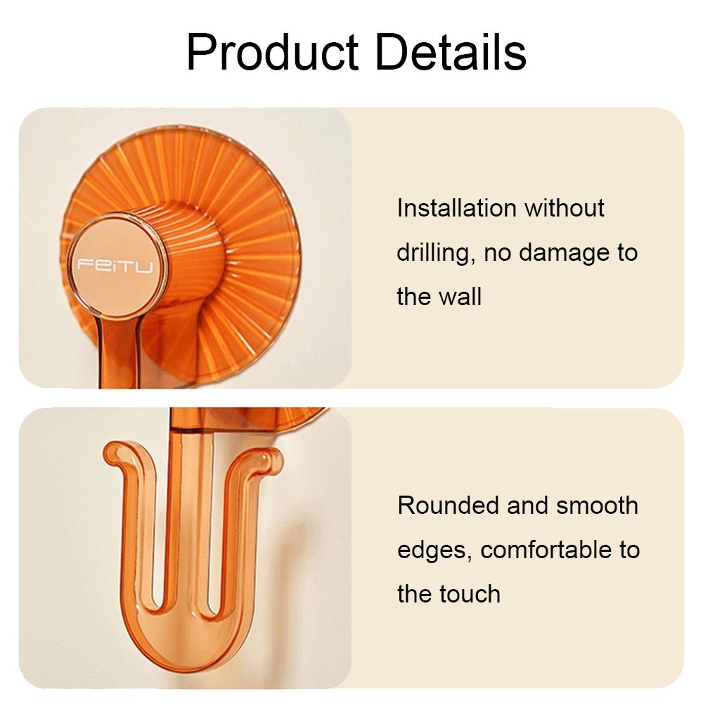 PunchFree Wall Mounted Slipper Rack Transparent Bathroom Storage Rack With Ventilated Drain Design 4