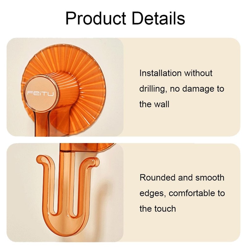 PunchFree Wall Mounted Slipper Rack Transparent Bathroom Storage Rack With Ventilated Drain Design 4