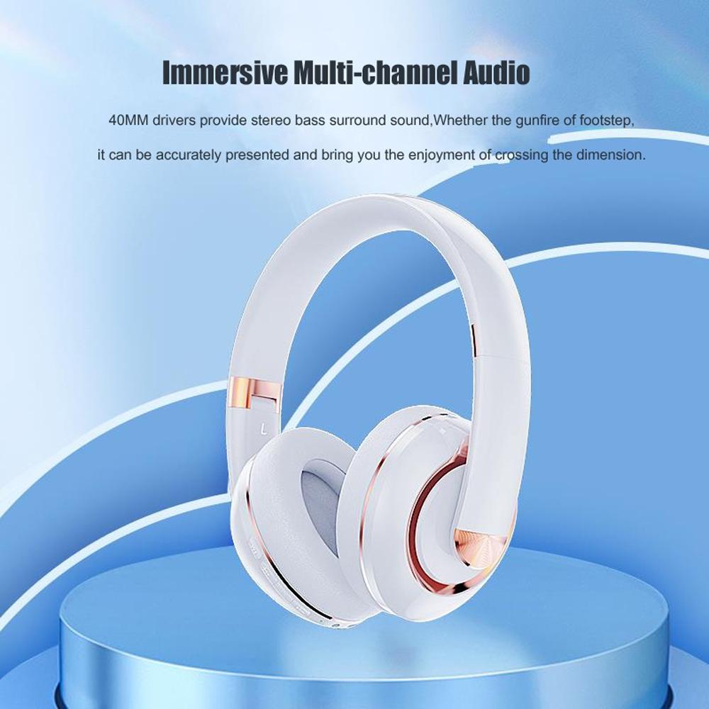 Foldable Wireless Bluetooth Headphones With Mic And Noise Reduction 2